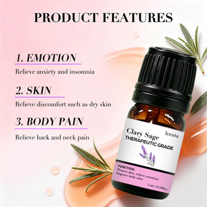 Set de Aceite Esencial de Salvia de Etiqueta Privada para Calmar, Relajar y Aliviar el Estrés, 100% Puro y Natural, Aromaterapia OEM - Product Image 3