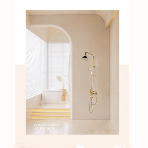 Juego de <span class=keywords><strong>Ducha</strong></span> de Baño Montado en la Pared, Dorado, de Latón - Product Image 5