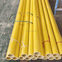 Tubo Redondo de FRP para Protección de Aislamiento de Cables, Soporte para Equipos de Minería y Pasamanos de Construcción, Tubo de Pultrusión de Fibra de Vidrio