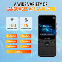 Dispositif de traduction linguistique personnalisé, pas besoin de Wi-Fi, traducteur de poche instantané avec intelligence artificielle, prend en charge 160 langues, traduction vocale en temps réel