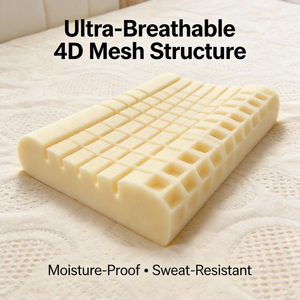 Oreiller cervical en mousse de silicone ergonomique XIMU, support cervical instantané, respirant, anti-transpiration, design rafraîchissant - Product Image 2