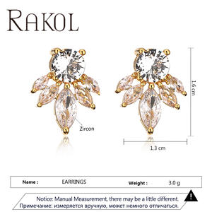 Rakol ต่างหู EP5589สาวแพลตตินัมสีทองคุณภาพสูงเครื่องประดับบูติก - Product Image 6