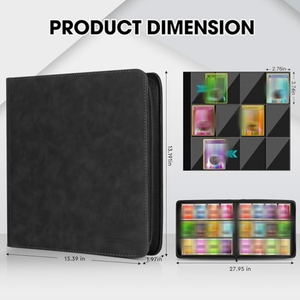 Heavy Duty 12 Pocket Card <strong>Binder</strong> Double Sided Pages <strong>Pokemoned</strong> for Collectibles Lightweight Portable YGL SY - Product Image 6