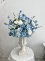 Boule de fleurs personnalisée ODM OEM, roses bleues artificielles pour la décoration de mariage, cérémonie, Noël, événement, fête, fournitures de décoration