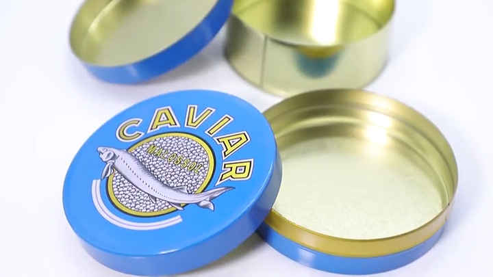 キャビア缶食品グレード缶詰ロシアチョウザメラウンドブルーマグロ