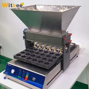 เครื่องบรรจุเค้กอัตโนมัติแบบตั้งโต๊ะ New Witbee สำหรับใช้ในเชิงพาณิชย์ บรรจุได้ 12-35 ถาดต่อครั้ง สำหรับบัตเตอร์ครีม แยมผลไม้ และโยเกิร์ต - Product Image 1