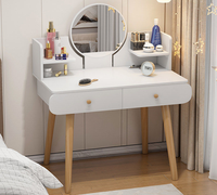 Commode de chambre moderne et simple couleur crème avec miroir éclairé, armoire de rangement haut de gamme en ardoise, commode tout-en-un
