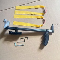 Kit de lance-pierre télescopique extensible en aluminium 72 cm, pliable, avec fixation rapide, pour tir de compétition en extérieur, avec viseur laser rouge