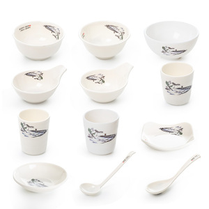 Yangge Melamine Dinnerware <b>Set</b> Bowl Condiment Dish Spoon Hotel <b>Restaurant</b> Commercial Tableware Bpa Free - Product Image 2