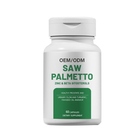 Gélules d'extrait de palmier nain (Saw Palmetto) OEM (en flacon) de qualité alimentaire, 60 unités, extraction liquide-solide, soutient les voies urinaires