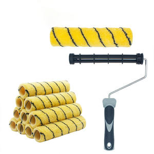 Kuas Cat Dinding DIY OEM Kelas Industri Motif Kulit Harimau Bergaris PP+TPR Gagang Beavertail Dua Warna 7 inci Garansi 3 Tahun Buatan Cina - Product Image 6