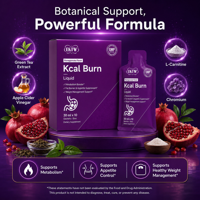 OKTW Ready Stock Custom Formula Appetite Satiety Pomegranate Liquid Shots Fat Burner Support Individual Sachet Customizable for