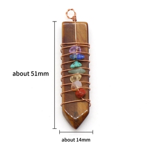 Piedra de Ojo de Tigre de Cristal Pulido, <span class=keywords><strong>Amatista</strong></span>, Punto de Siete Chakras, para Souvenir, con Más de 10 Años de Experiencia en Sanación Energética <span class=keywords><strong>y</strong></span> Espiritual - Product Image 4