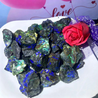 Pierre brute de Lapis Lazuli Phénix Bleu Naturel en Gros, Quartz Vert Brut, Azurite – Pierres de Guérison pour la Décoration Intérieure