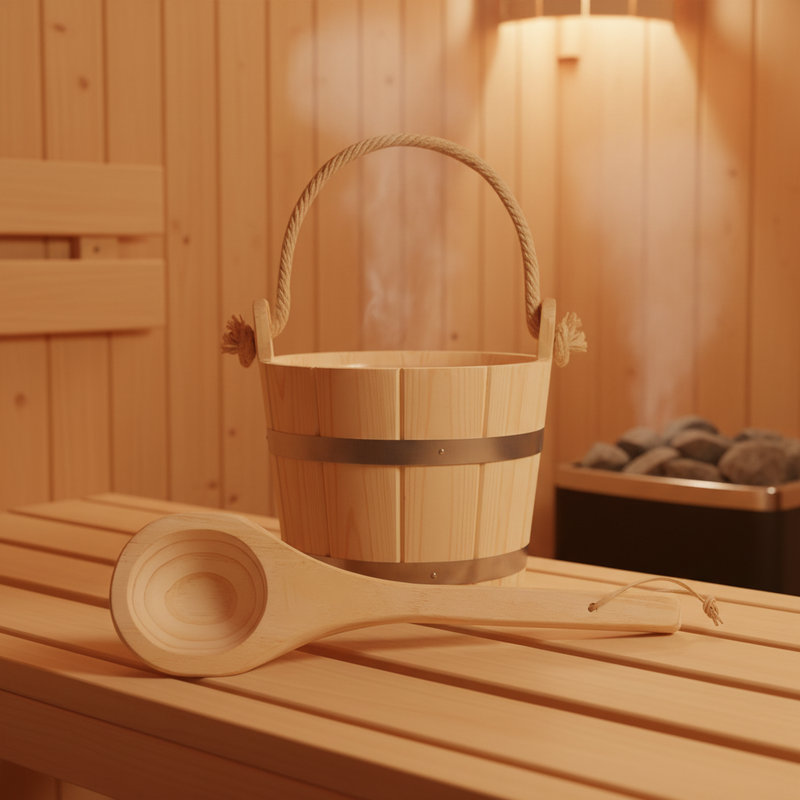 Vapasauna VB007 Sauna Wooden Bucket and