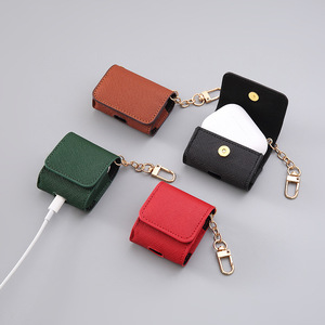 Porte-clés en cuir simple pour écouteurs, mini pendentif pour <span class=keywords><strong>couple</strong></span>, pour sac - Product Image 2
