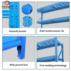 مصنع الجملة المتوسطة واجب 5 طبقات رفوف المحمول دائم على عجلات مسحوق الايبوكسي المغلفة - Product Image 3