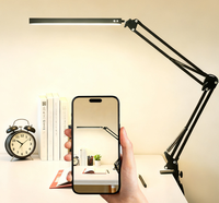 Lampe de bureau LED minimaliste moderne, protection oculaire pour l'étude, lampe de lecture, lampe à pince de bureau, lampe de chevet pour dortoir
