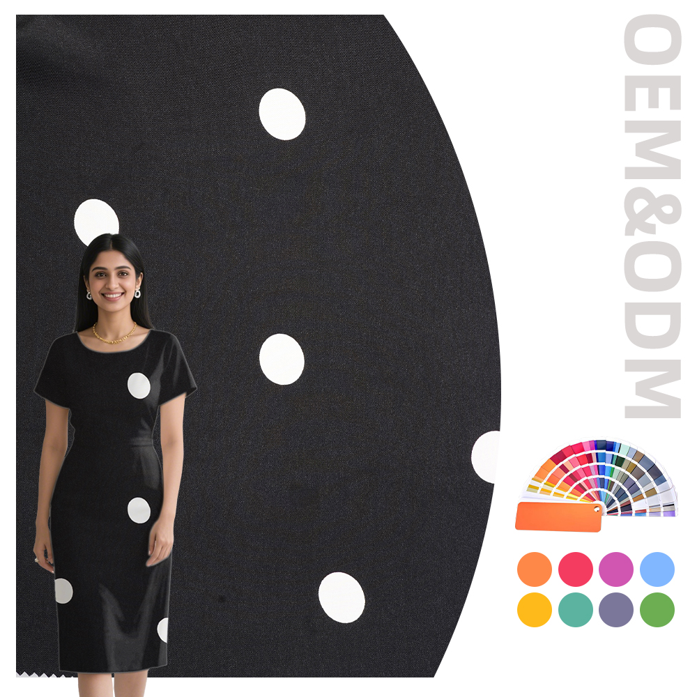 New Fashion Eco-Friendly 100%Viscose 120*78 Woven Stretch Plain Printing Fabric Organic Lightweight Breathable Lady Dress Casual