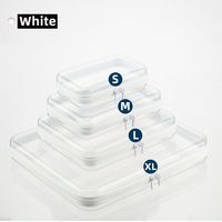 Étui à crayons transparent avec fermeture éclair, pochette en plastique empilable étanche, boîte de rangement de grande capacité pour fournitures scolaires et de bureau