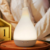 Diffuseur d'arômes intelligent et écologique en bambou avec minuterie, lumière chaude, recharge USB pour usage au bureau