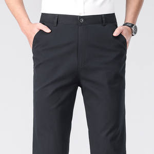 Pantaloni da uomo <span class=keywords><strong>in</strong></span> <span class=keywords><strong>cotone</strong></span> 100% pantaloni Casual a gamba dritta con bottoni Fly Slim Fit Anti-Pilling <span class=keywords><strong>in</strong></span> puro <span class=keywords><strong>cotone</strong></span> - Product Image 1