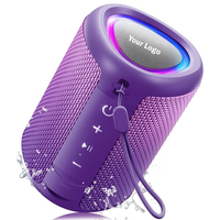 Enceinte Bluetooth portable d'extérieur, étanche IPX5, son HD 15W, appairage sans fil TWS, lumière LED pour camping, plage, piscine, randonnée