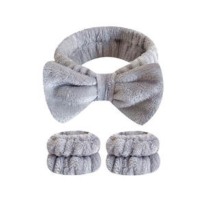 عقال سبا مخصص القوس شعر للنساء ماكياج الوجه عقال لينة المرجان الصوفي للاستحمام فراشة غسل الوجه - Product Image 5