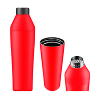 Bouteille de shaker à cocktail en acier inoxydable 25oz personnalisée sans BPA bouteille de mélangeur de boissons vin lait thé pour bar