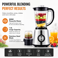 850W IJsbreker Blender 1.6L met Droge Molen Roestvrijstalen Mes Multifunctionele Smoothie Maker voor Thuis, Commercieel Gebruik en Bar