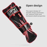 Protèges-tibias pour enfants BN en cuir PU, boxe, sanda, karaté, protège-chevilles, Muay Thai, MMA, équipement de combat, protège-tibias