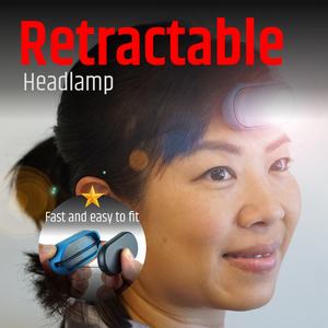 Lampe frontale LED mini rechargeable au lithium-ion, étanche et portable, avec faisceau réglable jusqu'à 50 m de portée, idéale pour le camping - Product Image 4