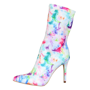 Botines de Mujer Talla Grande 44 con Estampado de Leopardo, Cierre Lateral, Ajustados, Tacón Alto y Fino, Punta en Pico - Product Image 5