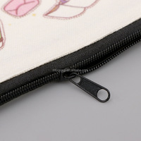 Kit de sacs à crayons cosmétiques en toile personnalisée Sacs pour étudiant et professeur Capacité de rangement Trousse de toilette de voyage pour maquillage avec fermeture éclair