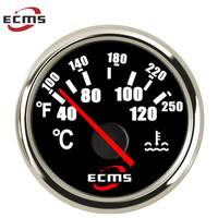 Medidor de temperatura de agua marina automático Universal de 40-120 grados, 12V, 24V, con luz trasera para barco, coche, yate, medidores de presión