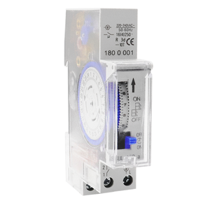 SUL180a 220V AC 16A/20A Minuterie Mécanique <span class=keywords><strong>Programmable</strong></span> <span class=keywords><strong>Horaire</strong></span> Quotidien 24 Heures Boîtier Transparent Entrée Rail Din - Product Image 3
