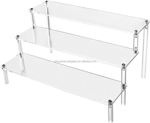 40pcs Transparent 3 Couches Acrylique Stand Display Rack Acrylique Stand Risers pour Parfum Jouet Figure Display Cases - Product Image 6