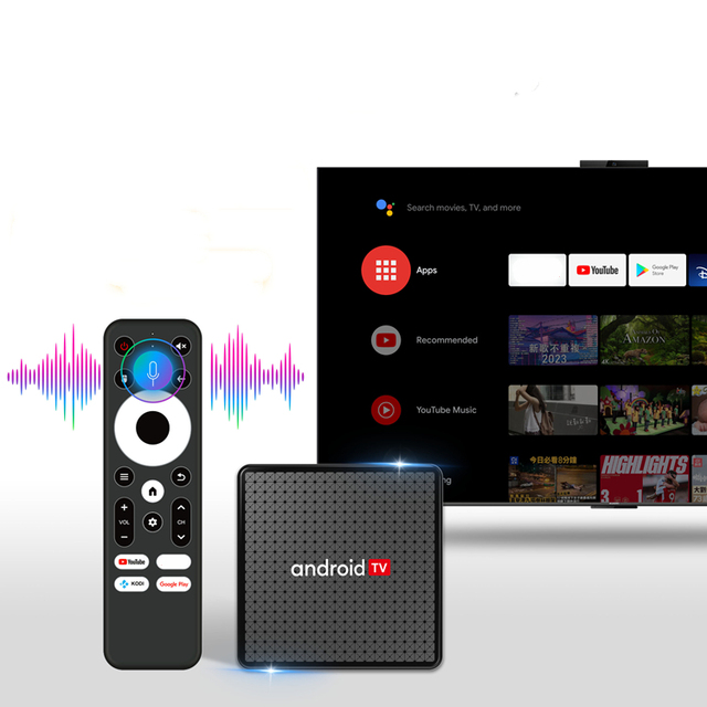 X5 2gb RAM 16gb ROM Android Tv Box 10.0 Smart TVBox H313 ATV 2.4G/5Ghz Wifi HDR 4K Voice Remote Control Android Box Set-Top Box