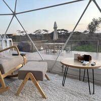 Dôme géodésique Igloo de 8m de diamètre tente d'hôtel de luxe salon commercial structure en acier camping dôme de glamping pour une utilisation en extérieur