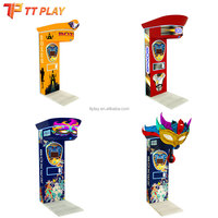 Machine de boxe interactive TT Play Carnival avec affichage LED du score, fonctionnant à pièces, jeu interactif, anglais/WiFi, métal, plastique