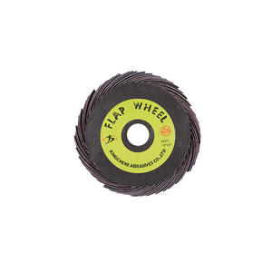 Ruota lamellare per lucidatura a filo in tela smeriglio personalizzata per profilo di mobili con Primer in legno - Product Image 1