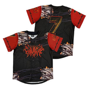 Jersey de béisbol con nombre bordado impresión por sublimación ropa de béisbol de calle personalizada - Product Image 2