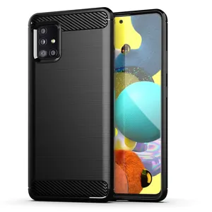 Für Samsung A51 CASE Kohle faser Soft TPU Handy hülle Für Sam Galaxy a71 5G Rückseite