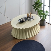 Table basse en fibre de verre, table centrale ronde moderne en FRP, table d'appoint sculpturale pour salon, hôtel, villa, décoration de salon