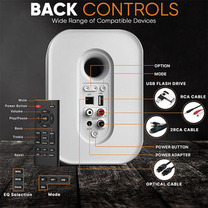 Haut-parleur de bureau stéréo Hi-Fi 50W avec fonction karaoké pour <span class=keywords><strong>le</strong></span> divertissement à domicile - Product Image 2