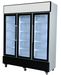 110/220V supermarché commercial 3 portes 1300L affichage congélateur vertical vitrine refroidi <span class=keywords><strong>à</strong></span> l'air armoire verticale réfrigération - Product Image 3