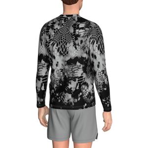 Chemises de pêche bleues pour hommes en polyester UPF 50, design professionnel - Product Image 6