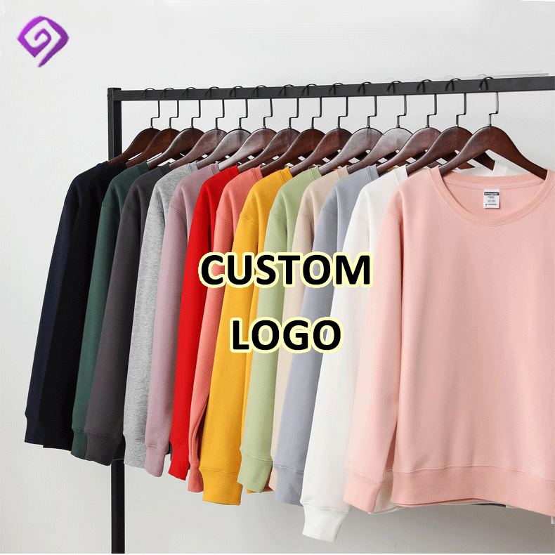 Designer Blank Cotton Unisex Fleece Fabric Graphic Logo Print Embroidered Oversized Plain Custom Crewneck Men Sweatshirts