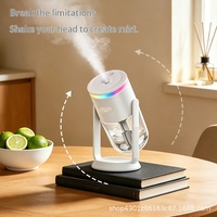 Nouvel humidificateur de voiture en plastique pour porte-gobelet, diffuseur ciel étoilé, double usage maison et voiture, humidificateur d'ambiance lumineux et aromathérapie