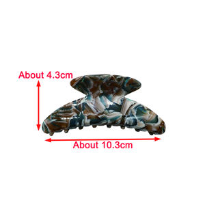 مشبك شعر أسيتات جديد ملون وجذاب، تصميم OEM/ODM راقي على طراز إنستغرام، مشبك شعر نسائي أنيق كبير الحجم من حمض الخليك - Product Image 5